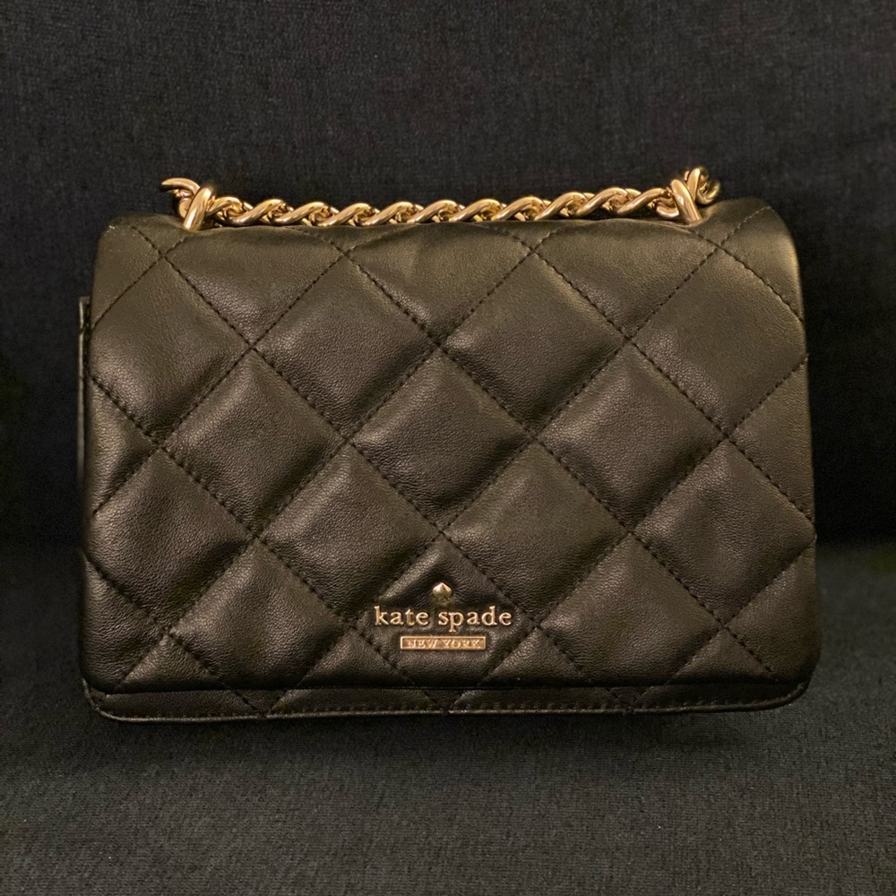 Kate Spade Quilt Crossbody Bag Black